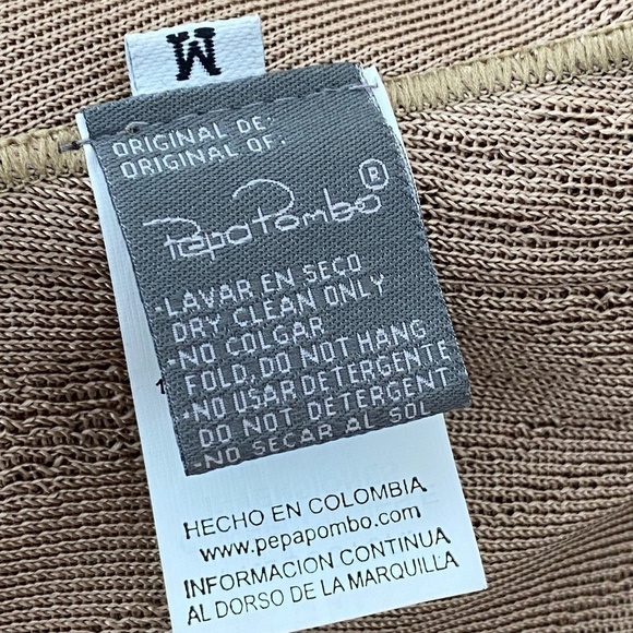 Pepa Pombo Tan Tone Knitted Tank Top Size M - Picture 3 of 4